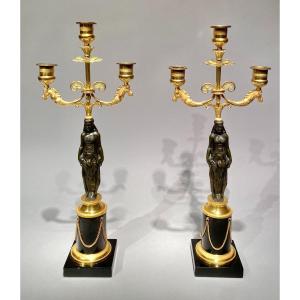 Pair Of Candelabra - Empire