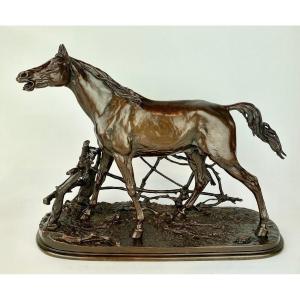 Horse At La Barrière-by Pierre-jules Mène (1810-1879)- Susse Frères Foundry
