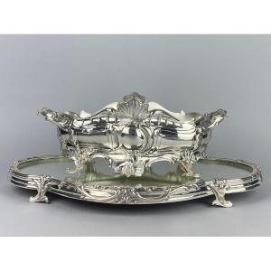 Silver Centerpiece Planter By Delheid