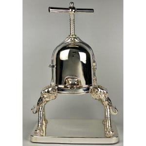 A Silver Plated Lobster Press / Duck Press By Cailar & Bayard.