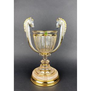Rock Crystal And Sterling Silver Mounted Cup By Wolfers Brussels