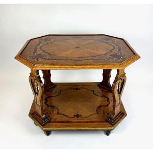 Art Deco  Low Table In Oak, By Maison Franck, Antwerp