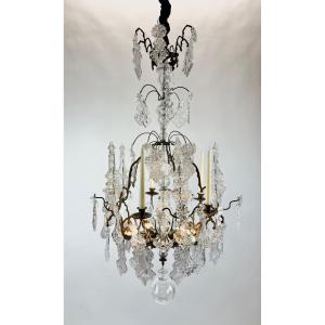 Important Cut Crystal Church Cage Chandelier With Beautiful Provenance.
