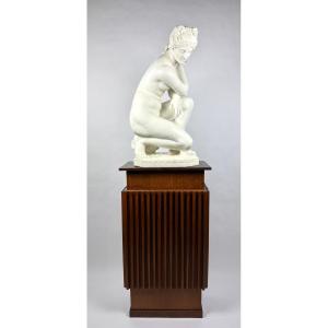 Sculpture In Carrara Bianco Marble, Venus, By Ferdinando Vichi