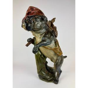  Terracotta Bulldog, Austria, Early 20th Century