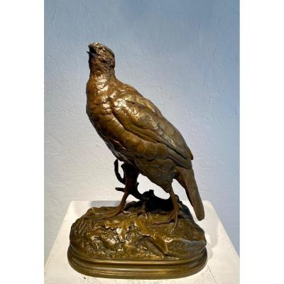 Bronze Partridge By Alfred Dubucand (french, 1828–1894)