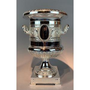 Large Silver Metal Wine Cooler Wmf