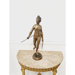 19th-century Bronze Sculpture Of Diana The Huntress 