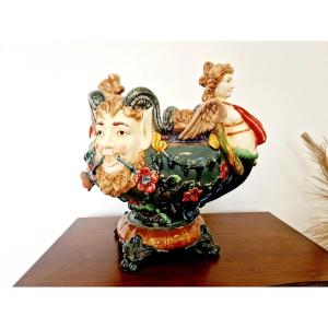 French Renaissance Style Majolica Jardinière