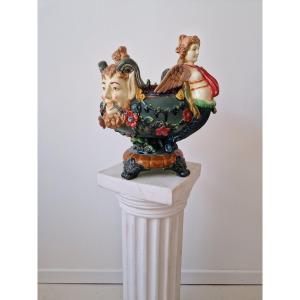 French Renaissance Style Majolica Jardinière