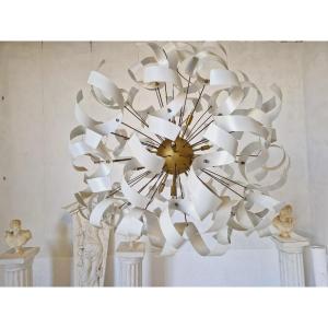 Large Vintage Sputnik-style Light Fixture, Space Era