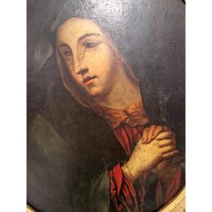 19th-century Oil Painting Of The Virgin Of Sorrows 