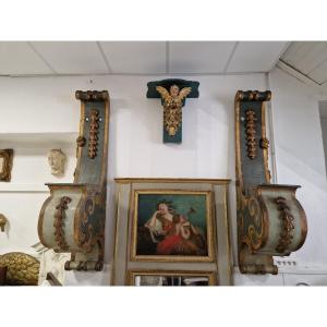 Pair Of 18th-century French Louis XVI Period Chair Consoles