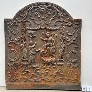 Plaque de cheminée en fonte "Scène mythologique", XIXe