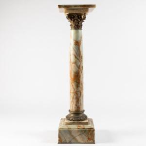 Colonne en onyx et bronze doré, XIXe