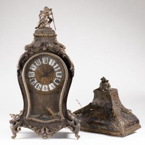 Cartel d'applique style Louis XV en marqueterie dite Boulle, XIXe