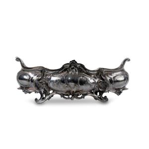 Rocaille Style Silver Table Planter, Minerva Hallmark, 19th Century