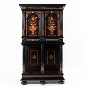 Charles Hunsinger (1823-1893) et Charles Wagner, cabinet marquet&eacute;, XIXe