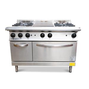 Metro Cash &amp; Carry France, piano de cuisson &agrave; 4 positions et plancha en inox, XXe 