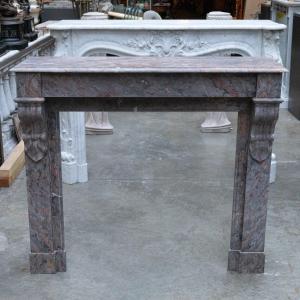 Louis XV Style Marble Fireplace, 19th Century