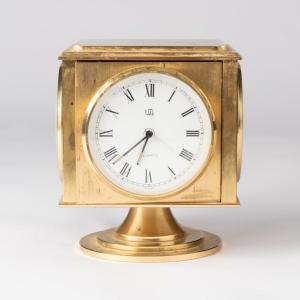 Uti Paris, 4-sided Gilded Brass Clock, 20th Century