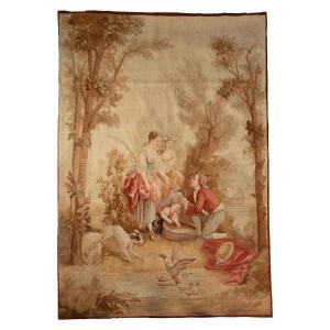 "braquenié Et Cie" Factory, "the Eel Fishermen" Tapestry, 19th Century