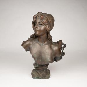 Emmanuel Villanis (1858-1914), Capture, Bronze With Chocolate Patina, XIXth