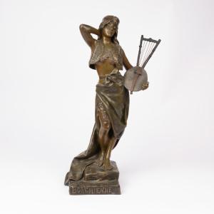 Emmanuel Villanis (1858-1914), Bohemian, Bronze With Brown Patina And Medal, 19th