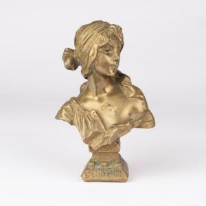 Emmanuel Villanis (1858-1914), Cinderella, Bronze With Medal Patina, 19th Century