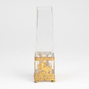 Crystal And Gilt Bronze Vase With An Allegory Of The Arts, 19th Century