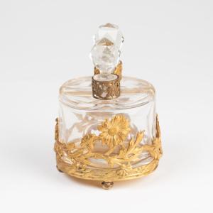 2-bottle Stand In Crystal And Gilded Bronze, 19th 