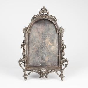 Silver-plated Metal Table Photo Frame, 19th