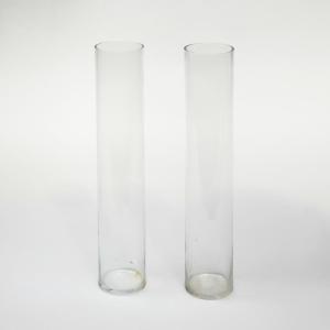 Pair Of Glass Lily Vases, 20th Century