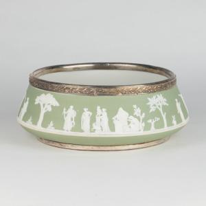Wedgwood Porcelain And Silver-plated Metal Bowl, 20th Century