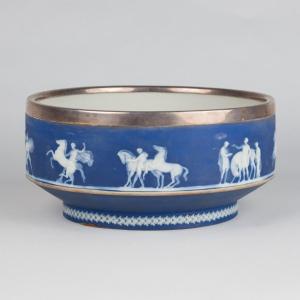 Wedgwood Porcelain And Silver-plated Metal Bowl, 20th Century