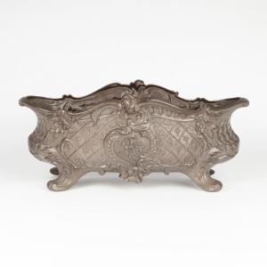 Deville Paillette, Louis XV Style Planter In Cast Iron, 20th Century