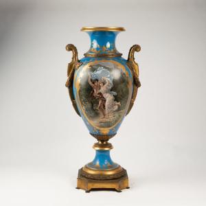 In The Style Of The Manufacture De Sèvres, Porcelain And Gilt Bronze Vase, 19th Century