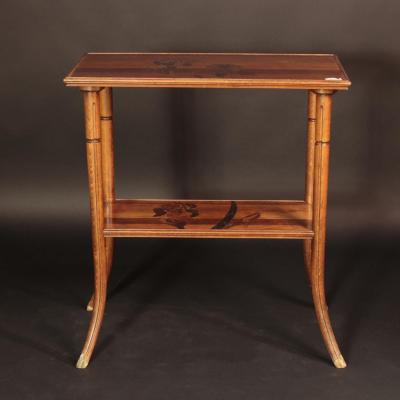 Emile Gallé (1846 - 1904), table à thé, XIXe
