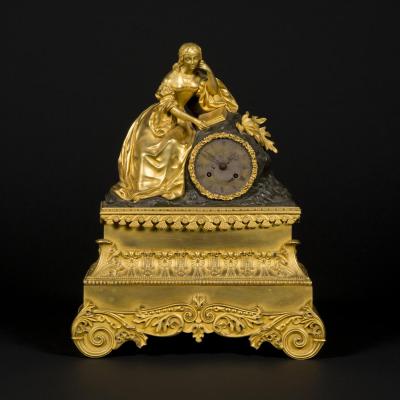 Pendule "La lectrice", XIXe