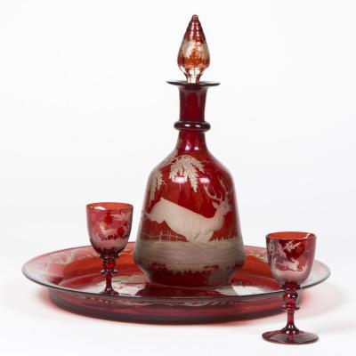 Série de verreries en cristal de bohème, XXe