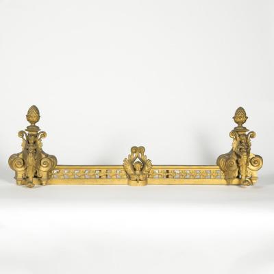 Barre de foyer aux putti, XIXe