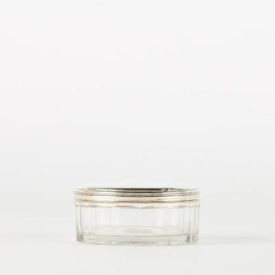 Bonbonnière en verre et argent, première moitié XXe