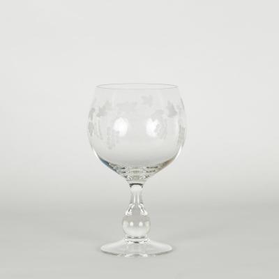 Verre ballon en cristal gravé, XXe