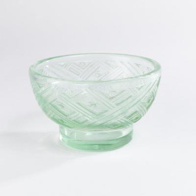 Coupe en verre gravé, XXe