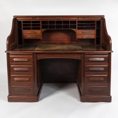 Bureau am&eacute;ricain &agrave; cylindre de marque Derby Desk, XXe 