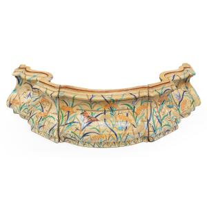 Émile Gallé (1846-1904), jardinière en terre cuite émaillée, XIXe