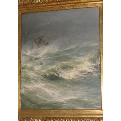 "effect Sea During The Storm" Eugene Berthelon.