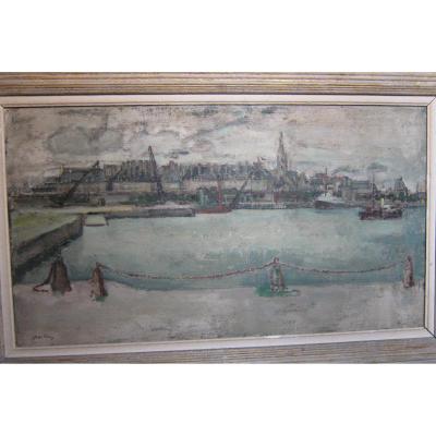 Le port de Saint-Malo, bassin Vauban, vers 1935