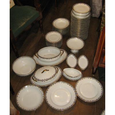 Art Deco Service In Limoges Porcelain 1920/30.