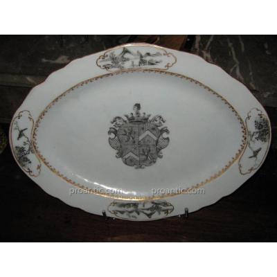 Armorial Dish Eighteenth De La Compagnie Des Indes